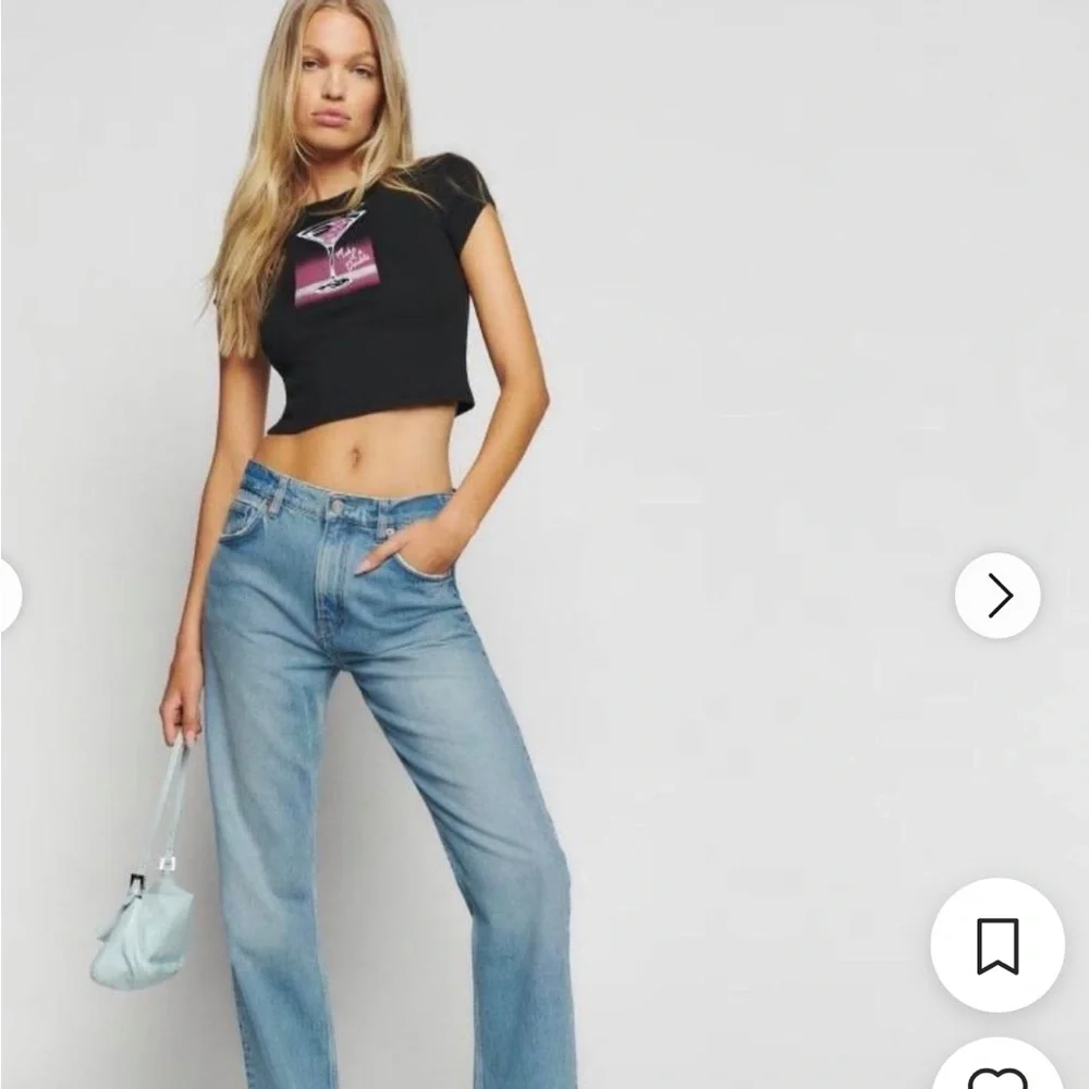 Make it a double” reformation martini baby tee - Picture 2 of 8